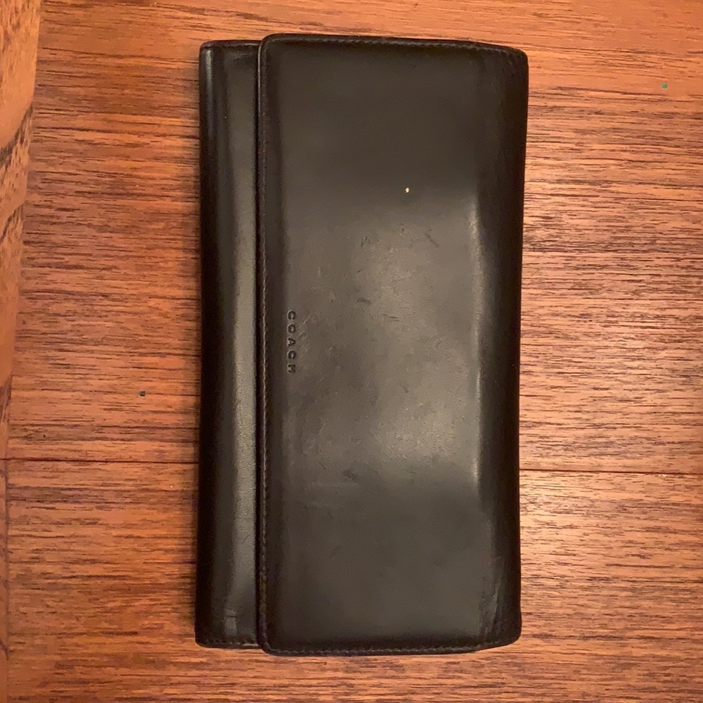 Coach Dark Brown Smooth Leather Wallet